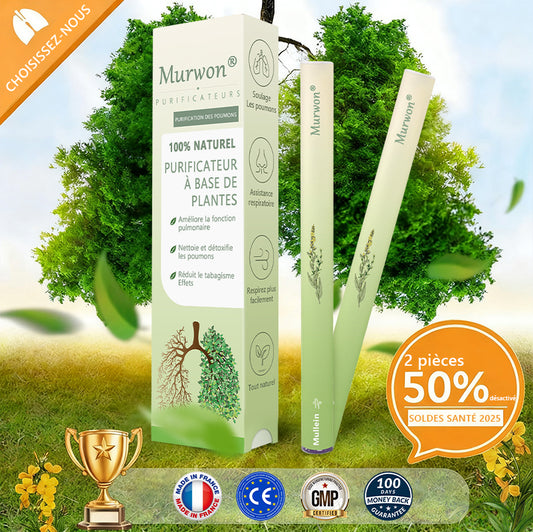 Diffuseur 𝑴𝒖𝑟𝑤𝗈𝗇® à base de plantes Mullein pour le nettoyage des poumons (🫁 Toux, pharyngite, essoufflement, expectorations, nez bouché, bronchite, symptômes allergiques, inconfort pulmonaire)💟