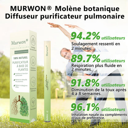Diffuseur 𝑴𝒖𝑟𝑤𝗈𝗇® à base de plantes Mullein pour le nettoyage des poumons (🫁 Toux, pharyngite, essoufflement, expectorations, nez bouché, bronchite, symptômes allergiques, inconfort pulmonaire)💖